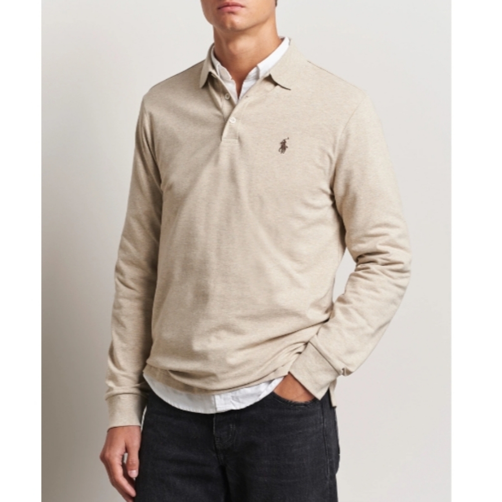 NWT Polo Ralph Lauren Custom Slim Fit Long Sleeve Polo Shirt Top XL